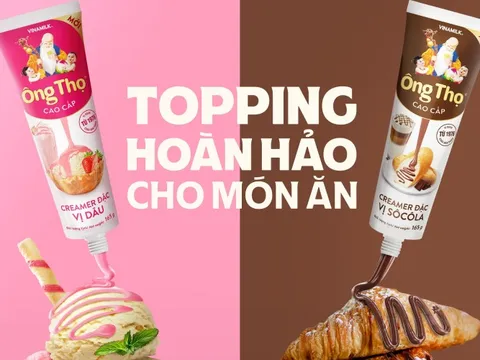 Ông Thọ sáng tạo đổi mới với dòng sản phẩm topping từ sữa vị Sô cô la & Dâu