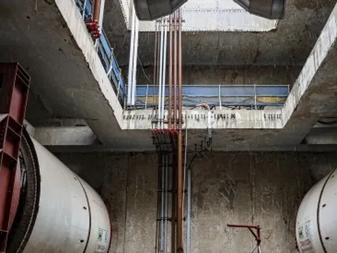 Robot đào hầm sẵn sàng khoan từ ga S9 tới ga S12 dự án Metro Nhổn - Ga Hà Nội