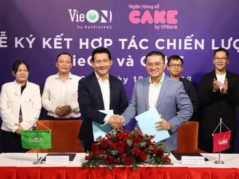 Ngân hàng số Cake và Ứng dụng giải trí VieON hợp tác chiến lược