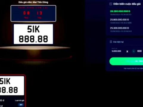 "Đại gia" trúng đấu giá biển số "siêu đẹp" 51K-888.88 hơn 32 tỉ đồng bỏ cọc, Bộ Tư pháp nói gì?