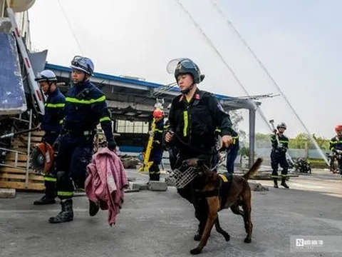 Chó nghiệp vụ, flycam, rô bốt tham gia chữa cháy khu công nghiệp