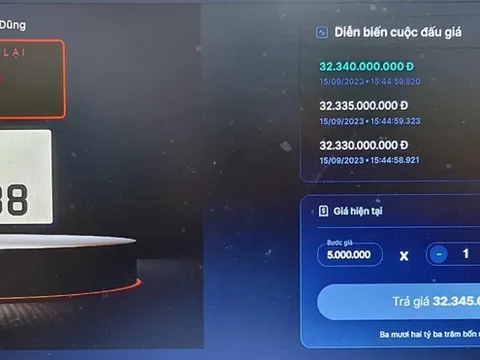 Biển số "siêu hot" 51K-888.88 từng trúng hơn 32 tỉ đồng được đưa ra đấu giá lại sáng nay 21-10