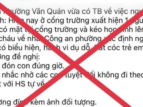 Công an bác bỏ thông tin ‘bắt cóc trẻ em’ ở quận Hà Đông