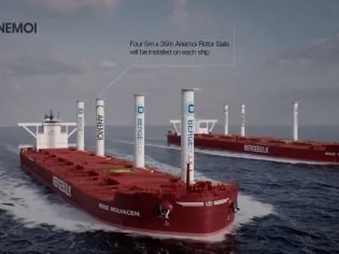 Tàu chở hàng dùng thuyền buồm bằng thép khổng lồ