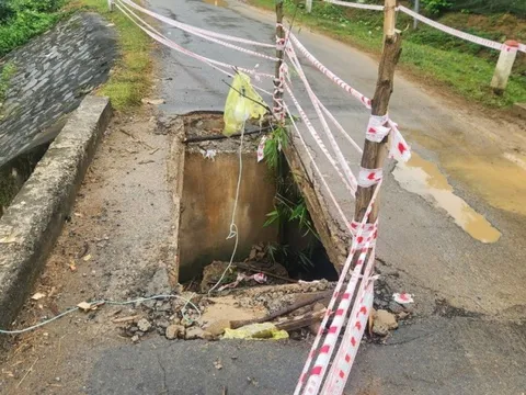 Truy tìm xe đầu kéo trọng tải lớn làm sập cống trên Tỉnh lộ 520B