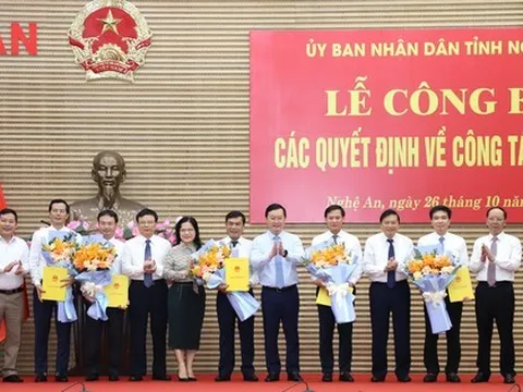 Nghệ An điều động bổ nhiệm nhiều cán bộ chủ chốt