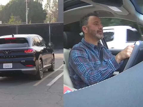 VinFast VF 8 bất ngờ xuất hiện trên TV show của MC, nhà sản xuất nổi tiếng thế giới Jimmy Kimmel