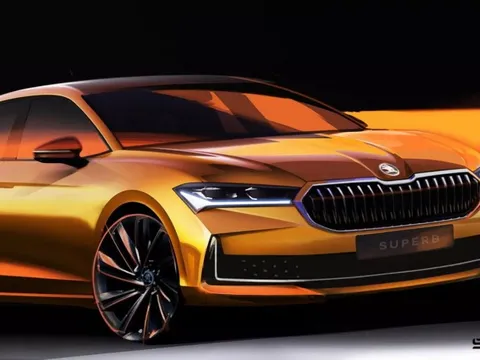 Skoda Superb 2024 có ảnh thiết kế chính thức trước ngày ra mắt, dễ về Việt Nam trong tương lai
