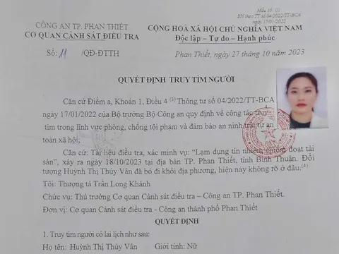 Bình Thuận: Truy tìm vợ chồng chủ hụi 9X bị tố cáo chiếm đoạt hơn 19 tỉ đồng