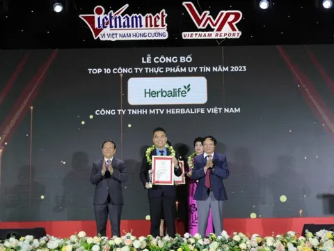 Herbalife Việt Nam được vinh danh top 10 công ty thực phẩm uy tín