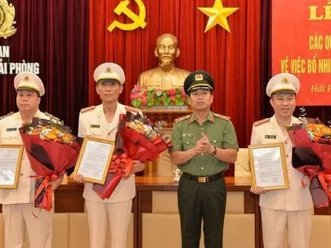 Bổ nhiệm lại 3 Phó Giám đốc Công an Hải Phòng