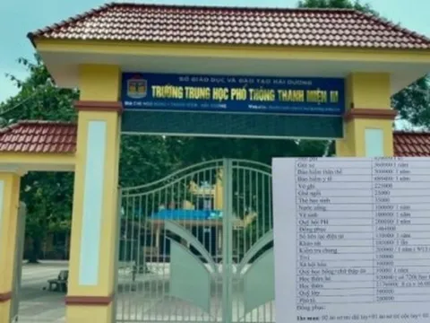 Đề nghị kỷ luật hiệu trưởng trường cấp 3 ở Hải Dương lạm thu gần 9 triệu đầu năm học