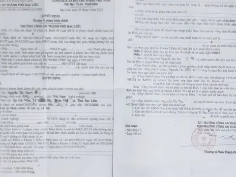 Đang xác minh nữ phó bí thư phường ở Bạc Liêu vi phạm nồng độ cồn