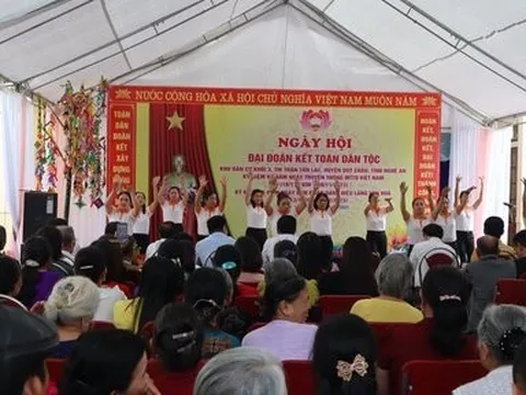 Ngày hội Đại đoàn kết nơi tâm lũ ở Nghệ An