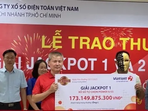 Tấm vé Vietlott trúng độc đắc gần 100 tỷ đồng phát hành ở TP.HCM