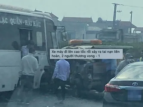 Quá ám ảnh và đau lòng khi xem giây phút va chạm giữa ô tô và xe máy trên cao tốc Pháp Vân - Cầu Giẽ