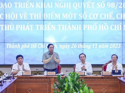 Thủ tướng chủ trì hội nghị thực hiện thí điểm cơ chế đặc thù Tp.HCM