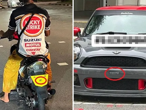Singapore: Lắp biển số siêu nhỏ, sai quy định nhiều chủ xe đối mặt với án phạt nặng