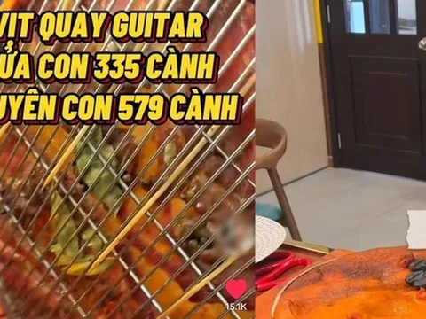 Xuất hiện món vịt quay đàn ghi - ta độc lạ tại Bình Dương, từ tên gọi đến giá bán đều gây tranh cãi