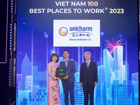 Diana Unicharm được vinh danh trong Top 100 nơi làm việc tốt nhất Việt Nam 2023