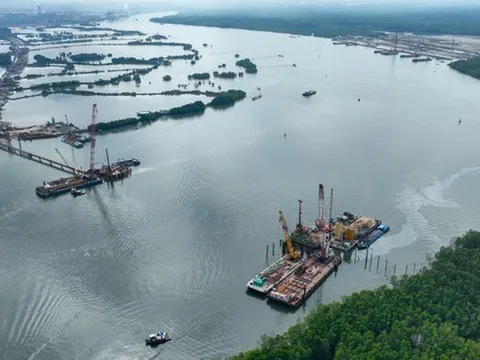 Cận cảnh dự án cầu Phước An nối Đồng Nai và Bà Rịa - Vũng Tàu