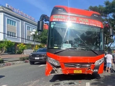 Tai nạn liên hoàn giữa xe khách Phương Trang và 4 ô tô ở TP Vũng Tàu