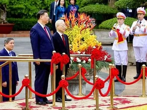 Tổng Bí thư Nguyễn Phú Trọng đón Tổng Bí thư, Chủ tịch Tập Cận Bình