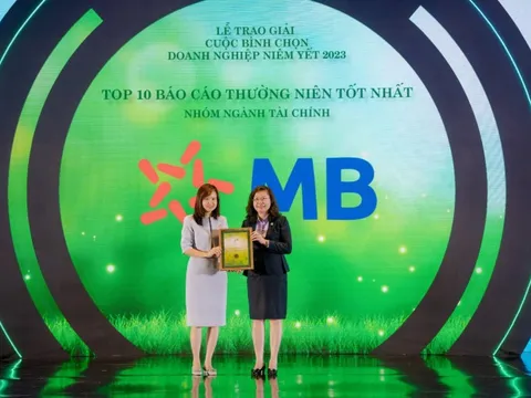 MB lọt top 10 Doanh nghiệp có báo cáo thường niên xuất sắc 2023
