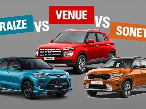 Gần 600 triệu chọn Hyundai Venue, Kia Sonet hay Toyota Raize, bảng so sánh này cho thấy sự khác biệt của 3 xe ở 5 hạng mục