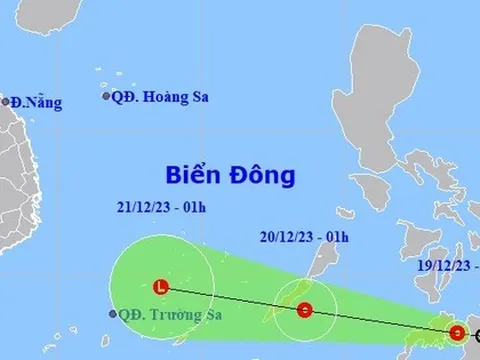 Đêm nay, áp thấp nhiệt đới vào Biển Đông
