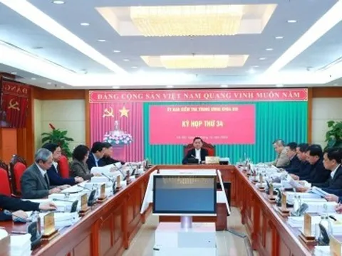 Thông cáo báo chí Kỳ họp thứ 34 của Ủy ban Kiểm tra Trung ương