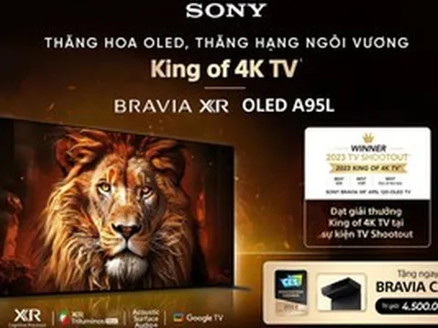 Sony BRAVIA XR OLED A95L – “King of 4K TV 2023” gây sốt toàn cầu