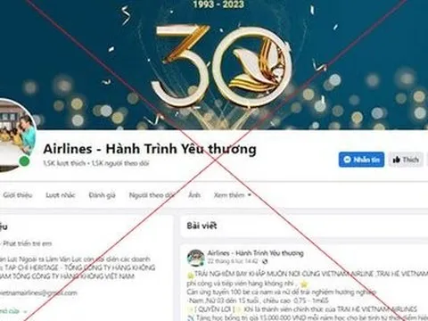 Cẩn trọng với các đối tượng giả danh hãng hàng không để lừa đảo
