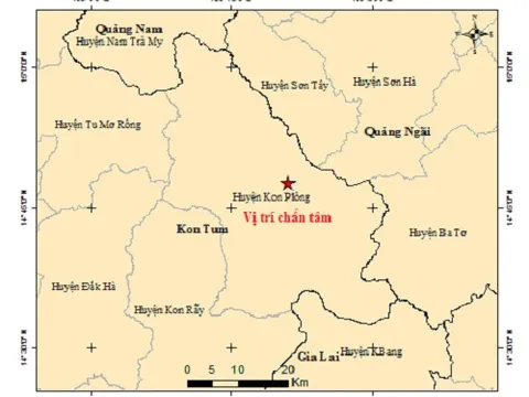 Sơn La và Kon Tum xảy ra động đất