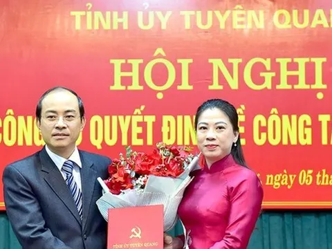 Công bố quyết định của Ban thường vụ Tỉnh ủy Tuyên Quang về công tác cán bộ