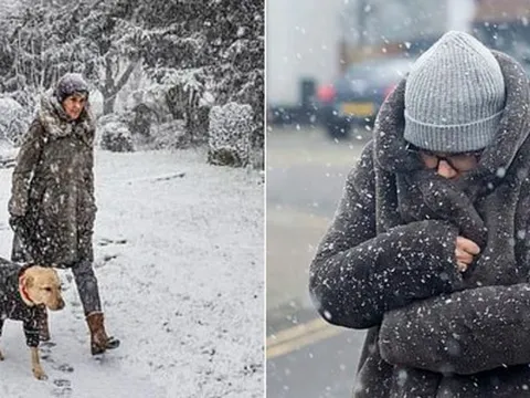 Chùm ảnh: Thời tiết lạnh giá làm tê liệt quốc gia châu Âu, tuyết trắng bao phủ tạo nên khung cảnh hiếm thấy