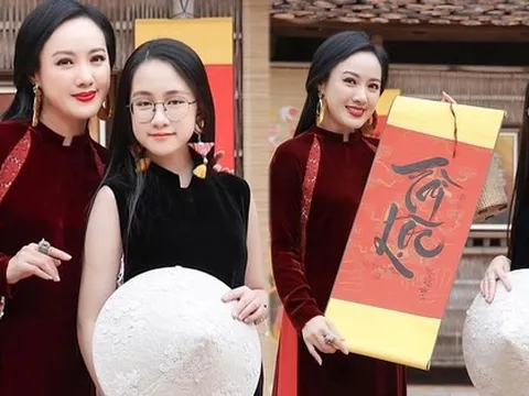 BTV Hoài Anh lần đầu đưa con gái tới trường quay, hai mẹ con sẽ 'đọ sắc' trên sóng VTV dịp Tết này?