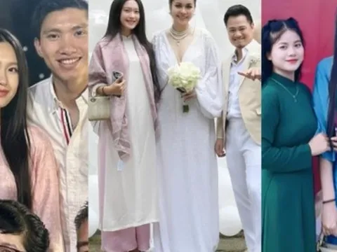 Doãn Hải My ưa chuộng diện áo dài, xách túi trăm triệu đi ăn cưới cùng Văn Hậu: Đẹp, sang, khéo che vòng 2 giữa nghi vấn có tin vui