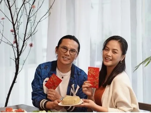 Thu Quỳnh bế bụng bầu đóng MV “Thế là Tết” của Mars Anh Tú