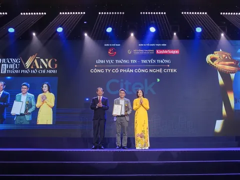 Citek nhận danh hiệu Thương hiệu Vàng TP.HCM 2023