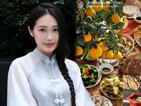 Năm đầu về làm dâu, Doãn Hải My đã khoe ngay mâm cỗ Tết toàn đặc sản ở nhà chồng chuẩn bị