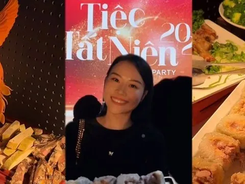 Một nhà đài khiến nhiều người bất ngờ vì bàn tiệc tất niên như mâm cỗ Tết