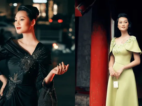 Siêu mẫu châu Á Quỳnh Anh đẹp đài các trong BST thời trang cao cấp lấy cảm hứng Hà Nội của NTK Xuân Lê