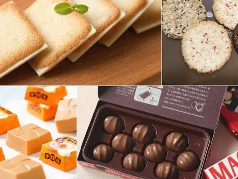Loạt bánh kẹo của Nhật với đủ màu sắc và hương vị đảm bảo khách đến nhà đều khen "tới tấp"