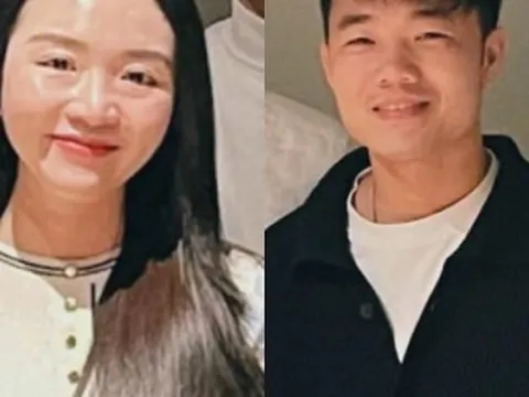 Nhuệ Giang hiếm hoi xuất hiện cùng Lương Xuân Trường, nhan sắc khác hẳn, không còn hình ảnh cô tiêu thư như lúc mới yêu