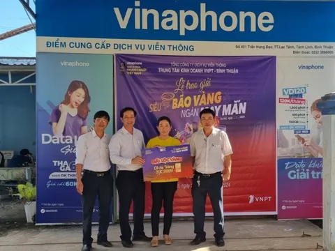 Đón năm mới, hàng trăm khách hàng VinaPhone trúng thưởng giải VÀNG SJC 9999