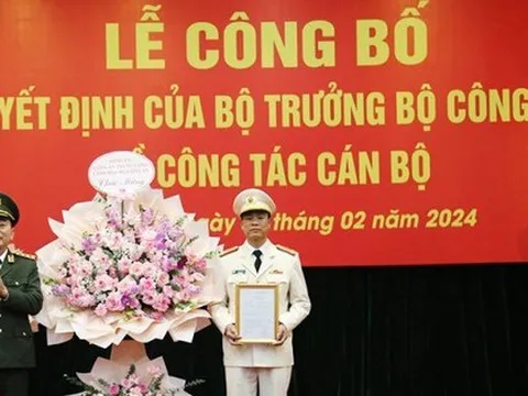 Công bố quyết định bổ nhiệm Giám đốc Công an tỉnh Vĩnh Phúc