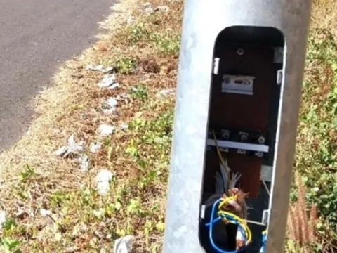 Đồng Nai: Điều tra vụ trộm dây điện trụ đèn chiếu sáng trên cao tốc