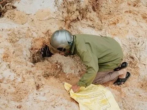 Độc đáo nghề đào “cát trắng lộc trời” dịp Tết