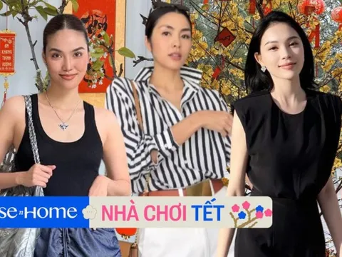 Hoa chơi Tết của hội dâu hào môn Vbiz: Lan Khuê sắm đủ mai- mận- cúc, Hà Tăng cắm hoa vừa nghệ vừa sang